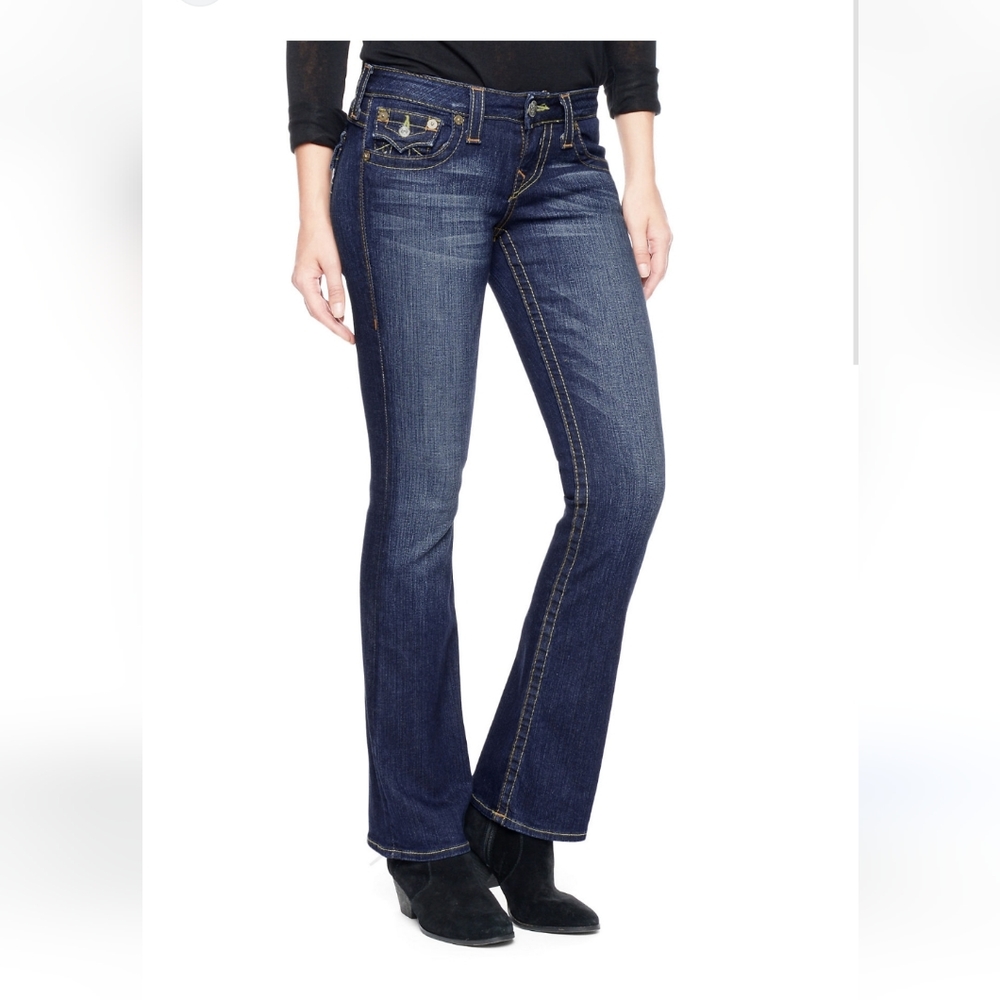 True Religion Indigo Blue Wash Becky Bootcut Jeans sz24